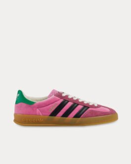 Baskets basses Adidas x Gucci Gazelle en velours rose