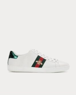 Baskets basses Gucci Ace en cuir de serpent d'eau