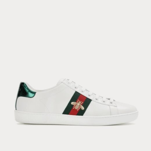 Gucci Baskets basses Ace en cuir de serpent d'eau – 35