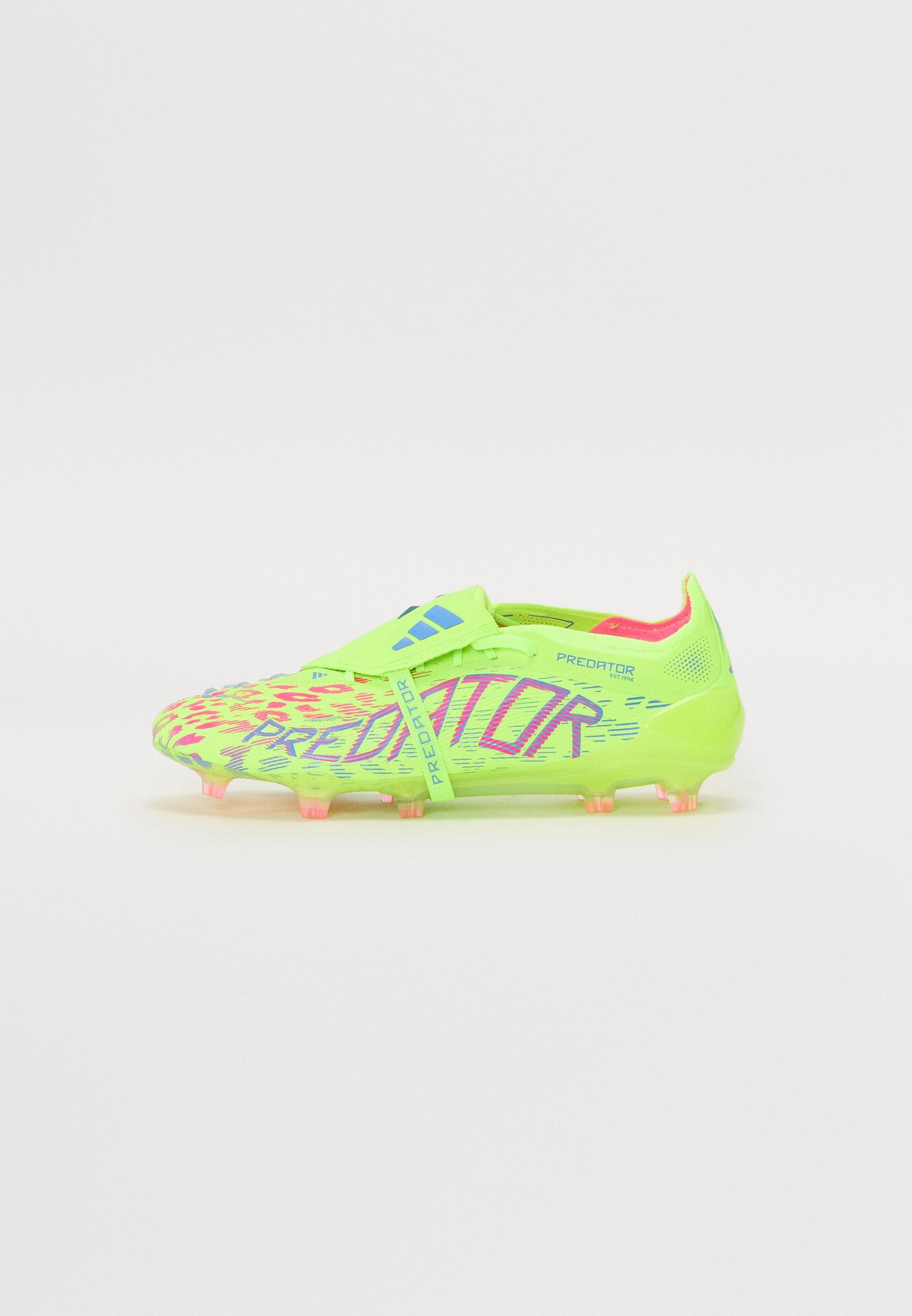 PREDATOR ELITE FOLD-OVER TONGUE FIRM GROUND - Chaussures de football pour terrain sec - lucid lemon/lucid pink/blue fusion