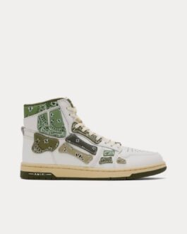 Baskets montantes Skel-Top Hi Bandana blanches/olive