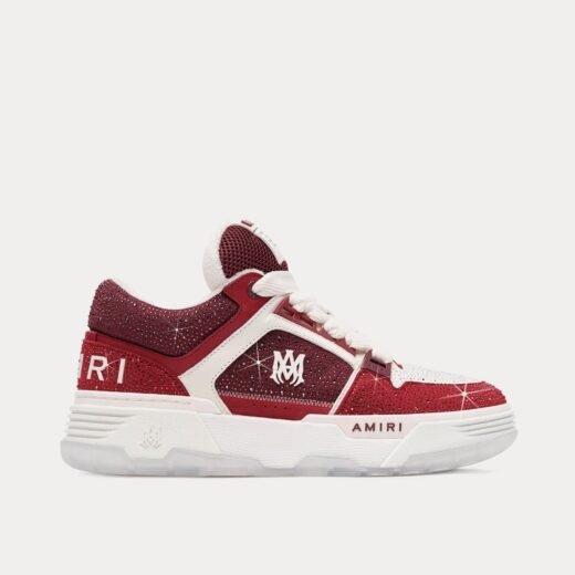 AMIRI Baskets basses MA-1 Crystal Bordeaux