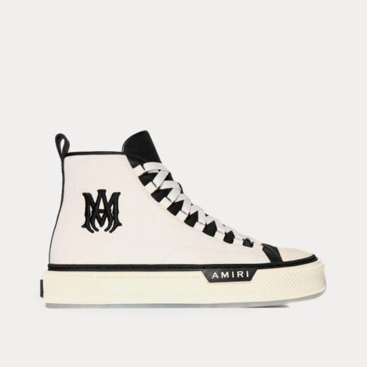 AMIRI Baskets montantes M.A. Court High noires/blanches