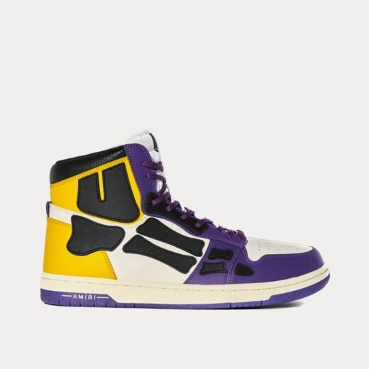 AMIRI Baskets montantes Skel Top violettes/dorées