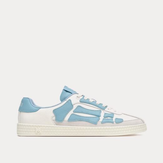 AMIRI Baskets basses Pacific Bones blanches et bleu poudré