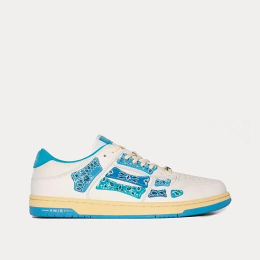 AMIRI Baskets basses Skel Top Bandana blanches/bleues