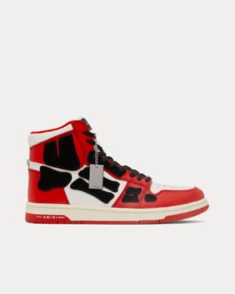 Baskets montantes Skel-Top Hi rouges et blanches