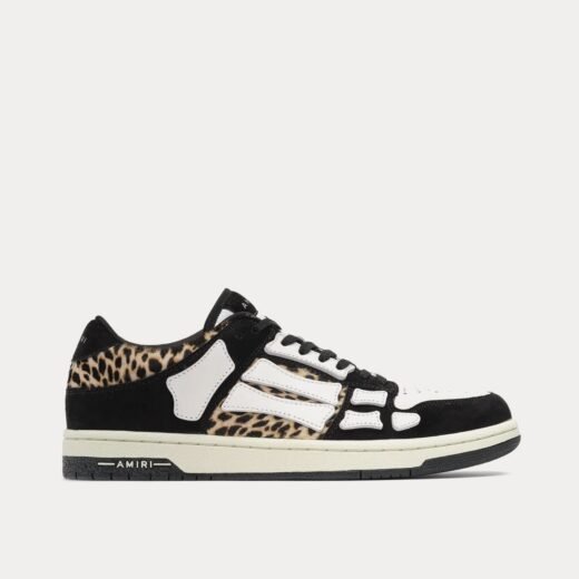 AMIRI Baskets basses noires à motif léopard