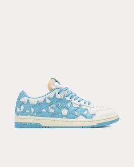 Baskets basses en cuir bleu/blanc Stars