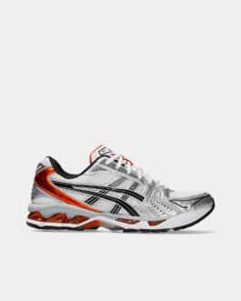 AsicsGel-Kayano 14 White / Piquant Orange Low Top Sneakers