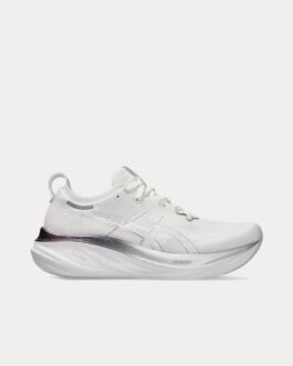 AsicsGel-Nimbus 26 Platinum Real White / Pure Silver Running Shoes