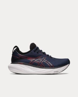 AsicsGel-Nimbus 25 Midnight / Electric Red Running Shoes