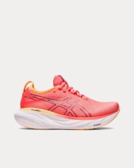 AsicsGel-Nimbus 25 Papaya / Dusty Purple Running Shoes