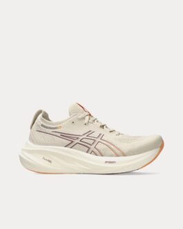 AsicsGel-Nimbus 26 Oatmeal / Faded Orange Running Shoes