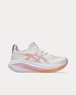 AsicsGel-Nimbus 27 White / Light Ube Running Shoes
