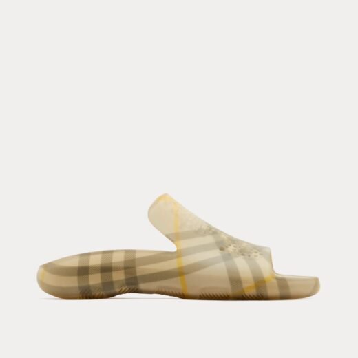 Burberry Claquettes en caoutchouc Stingray Check Wheat