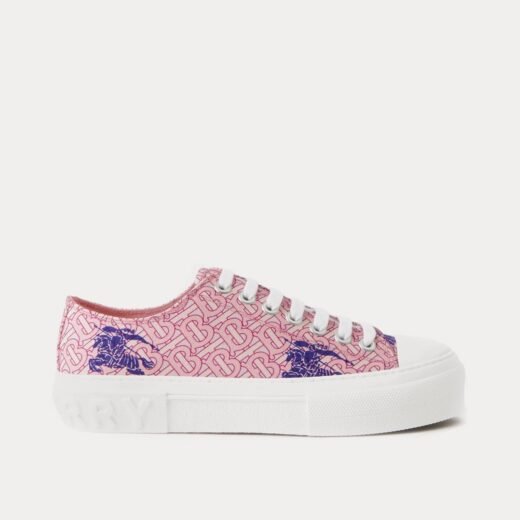 Burberry Baskets basses EKD en coton monogrammé améthyste foncé – Rose / 35