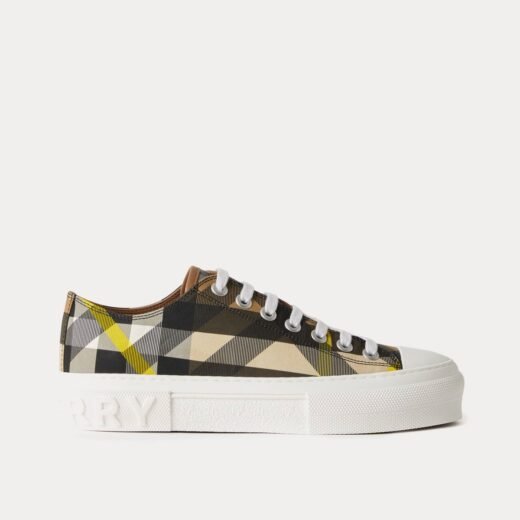 Burberry Baskets basses en coton à carreaux exagérés