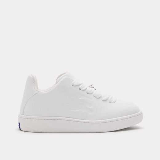 Burberry Baskets basses blanches en cuir Box