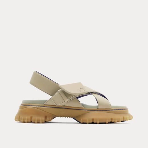 Burberry Sandales en cuir galet