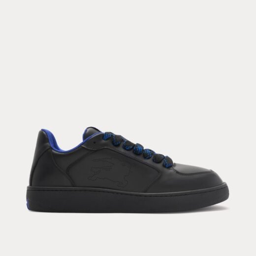 Burberry Baskets basses Stock en cuir noir