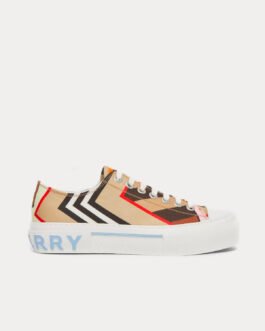 Baskets basses multicolores à imprimé Burberry Montage