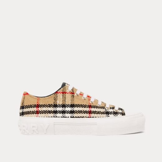 Burberry Vintage Check Bouclé Archive Baskets basses beiges
