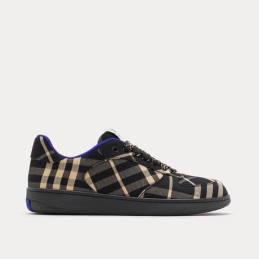 Burberry Baskets basses noires Check Terrace