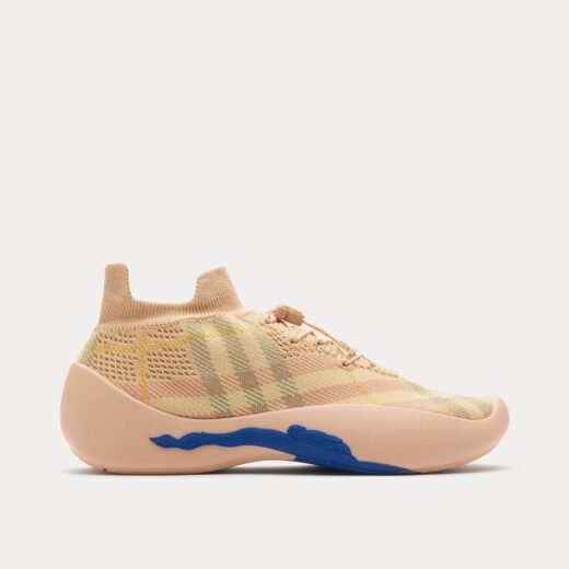 Burberry Baskets basses Check Neptune Knit Teacup