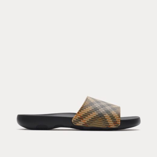 Burberry Claquettes Dive en cuir à carreaux gaufrés