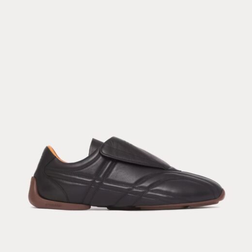 Burberry Baskets Phoenix noires et marron ébène