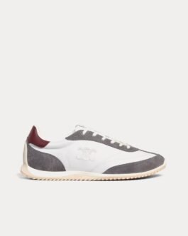 Baskets basses Celine Racer grises/bordeaux