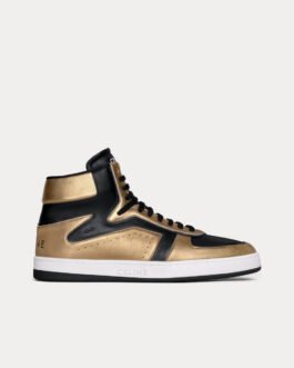 Baskets montantes Céline CT-01 « Z » dorées et noires