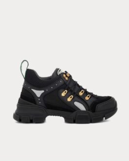 Baskets basses noires en cuir Gucci Flashtrek
