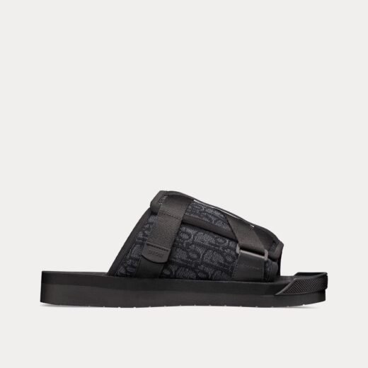 Dior Sandales Alpha noires en jacquard Dior Oblique – 35