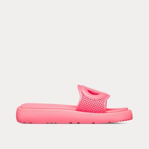 Dior Claquettes Dioriviera D-Club en caoutchouc rose bonbon