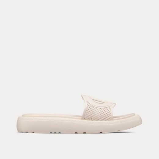 Dior Claquettes Dioriviera D-Club en caoutchouc blanc bonbon