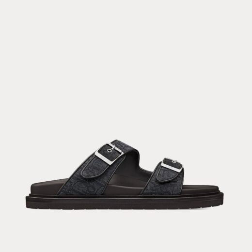Dior Sandales Aqua noires en jacquard Dior Oblique – 35