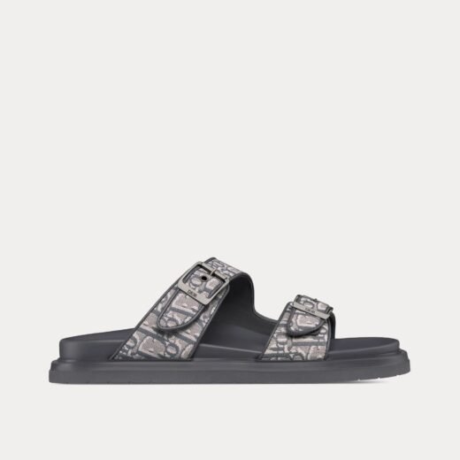 Dior Sandales Aqua en jacquard Dior Oblique gris foncé – 35