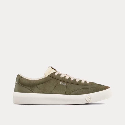 Dior Baskets basses B101 en cuir de veau nubuck kaki – 35