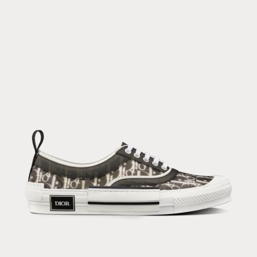 Dior Baskets basses B23 en toile noire et blanche Dior Oblique – 35