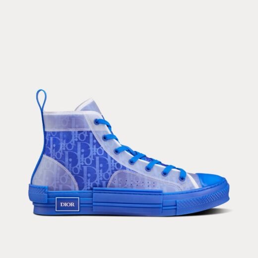 Dior Baskets montantes B23 en toile Dior Oblique bleue – 35