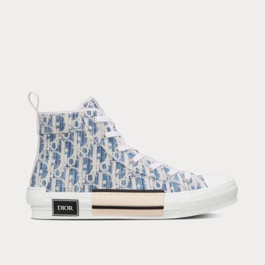 Dior Baskets montantes B23 en jacquard Kasuri bleu Dior Oblique – 35