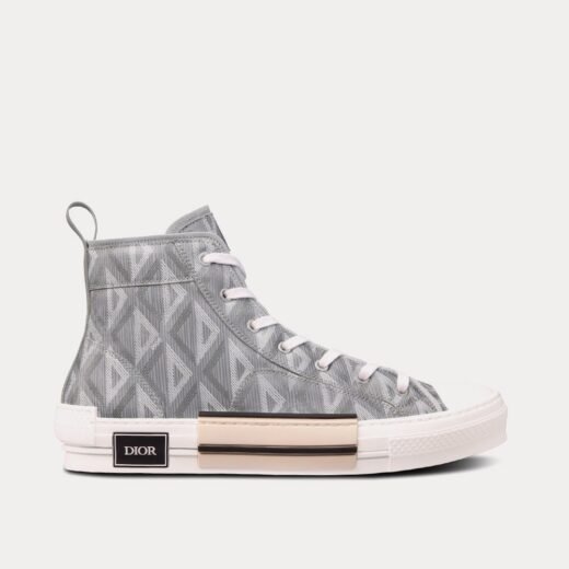 Dior Baskets montantes en toile à diamants B23 Gris CD – 35