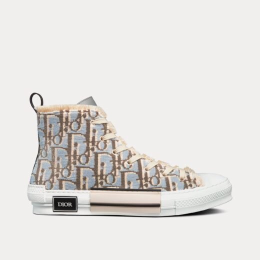 Dior Baskets montantes B23 Greige Dior Oblique Tapestry – 35
