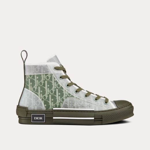 Dior Baskets montantes B23 en toile Dior Oblique olive – 35