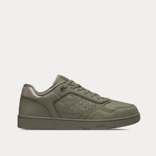 Dior Baskets basses B27 en cuir de veau grainé kaki et cuir Dior Gravity kaki