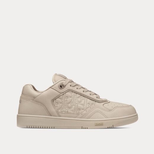 Dior Baskets basses B27 en cuir de veau grainé beige et cuir Dior Gravity beige