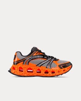 Baskets basses Dior B35 NXXT Mesh orange fluo / noir