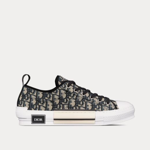 Dior Baskets basses B23 en jacquard Dior Oblique beige/noir – 35